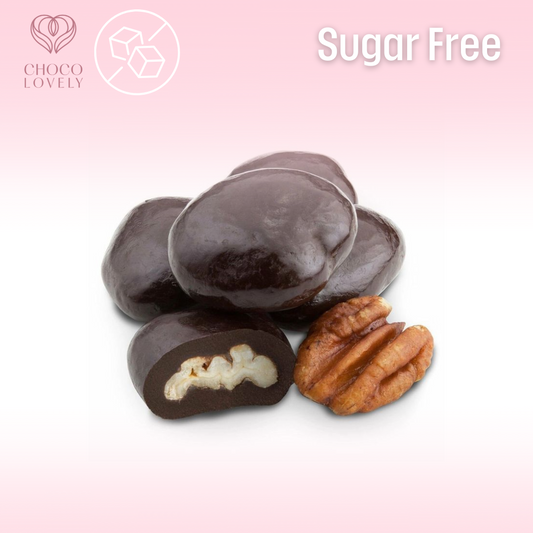 Sugar Free Pecan Coated with Dark Chocolate